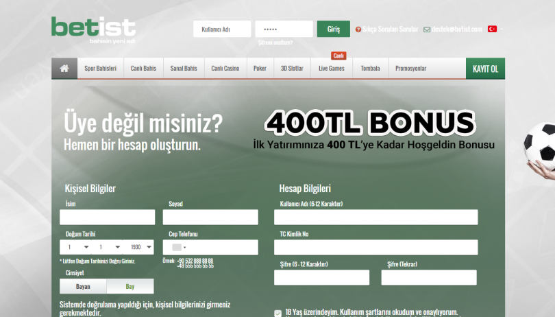 Betiste üye ol