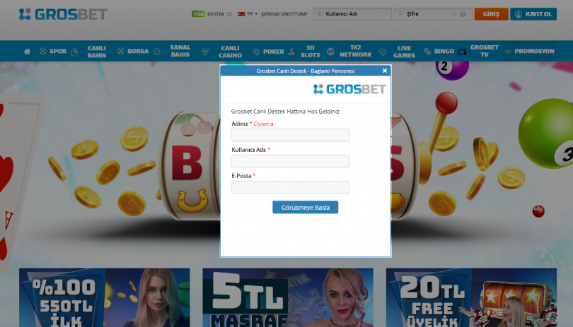 Grosbet Canlı Yardım