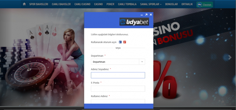 Lidyabet Canlı Destek