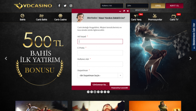 Vdcasino Canlı Yardım